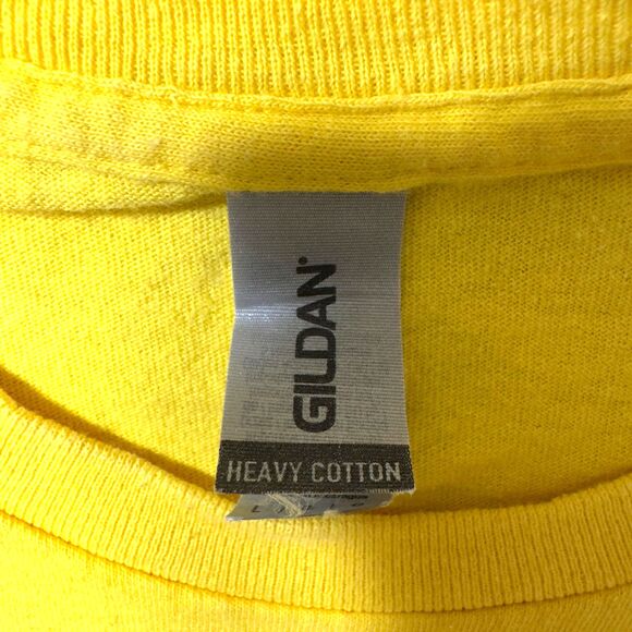 Lighting Bolts Tee Ball Coach T-shirt Men's Large Yellow Baseball Softball - Picture 4 of 5